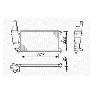 Радіатор FIAT PUNTO 55 1.1/60 1.2/75 1.2 MPI/85 1.2 16V 05/97 -/ [] MAGNETI MARELLI 350213114000