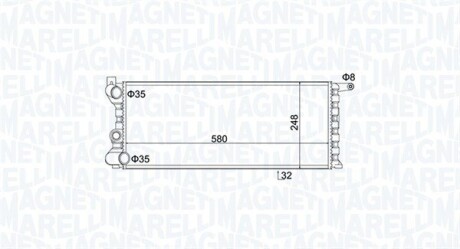 FIAT Радиатор охлаждения Panda MAGNETI MARELLI 350213154100 (фото 1)