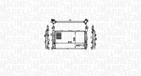 OPEL радіатор охолодження Meriva A 1.4/1.8 MAGNETI MARELLI 350213155800