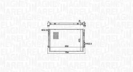 Радиатор системы охлаждения MAGNETI MARELLI 350213156200