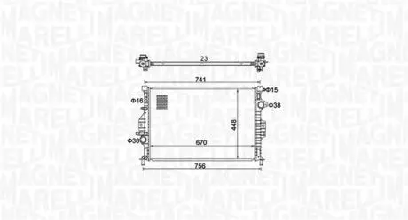 Радиатор системы охлаждения MAGNETI MARELLI 350213157700