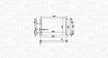 RENAULT радіатор охолодження двигуна MEGANE I 96- MAGNETI MARELLI 350213159100