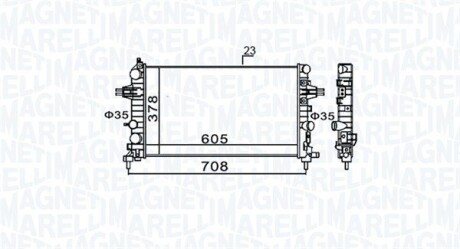 Радіатор OPEL ASTRA H 1.6 MAGNETI MARELLI 350213159300