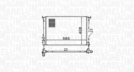 Радиатор системы охлаждения MAGNETI MARELLI 350213160900