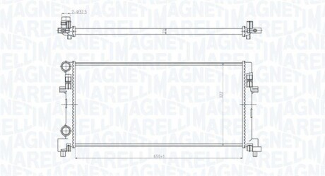 Радиатор системы охлаждения MAGNETI MARELLI 350213166200