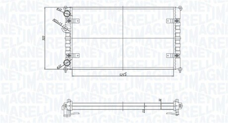 VW Радиатор охлаждения Caddy II,Polo,Seat MAGNETI MARELLI 350213167700