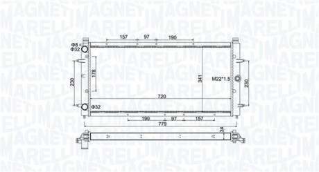 Радіатор VW T4 MAGNETI MARELLI 350213174600