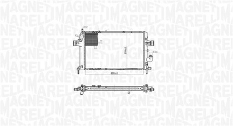 Радиатор OPEL ASTRA 1,7 DTL 98- MAGNETI MARELLI 350213176700