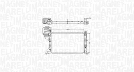 DB Радіатор охолодження двиг. SPRINTER CDI 00- MAGNETI MARELLI 350213177400