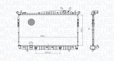 Радиатор системы охлаждения MAGNETI MARELLI 350213179600 (фото 1)