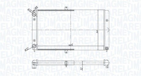 Радіатор охолодження 2110-2111-2112 95- MAGNETI MARELLI 350213180700