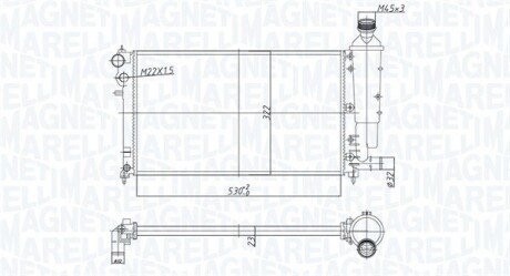 CITROEN радіатор охолодження Saxo,Peugeot 106 II 1.0/1.6 MAGNETI MARELLI 350213181300 (фото 1)