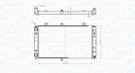 Радіатор LADA PRIORA 2170 1.6 08- (560x342x32) MAGNETI MARELLI 350213181400 (фото 1)