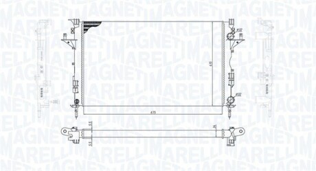 RENAULT радіатор охолодження Espace IV,Laguna II 1.6/2.2dCi 01- MAGNETI MARELLI 350213185800 (фото 1)