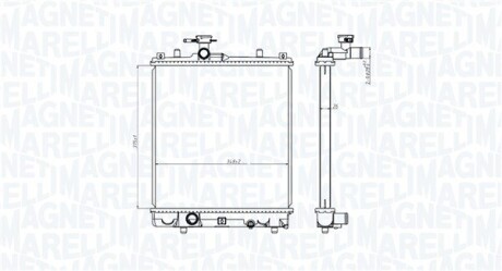 Радіатор SUZUKI AGNIS 1.3 -03 MAGNETI MARELLI 350213186100 (фото 1)