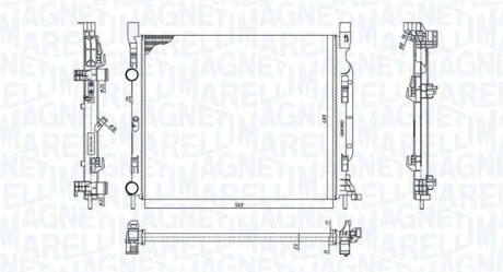 RENAULT Радіатор охолодження Kangoo,DB Citan 1.2/1.5dCi 08- MAGNETI MARELLI 350213186900