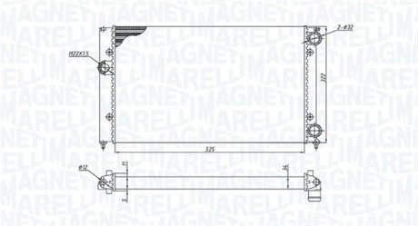 Радіатор двигуна VW GOLF III (1H1/1H5/1E7) 1,8 VENTO (1H2) 1,8 MAGNETI MARELLI 350213187600