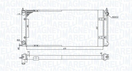 VW радіатор вод. охолодження GOLF GTD 1.6 85- MAGNETI MARELLI 350213188300