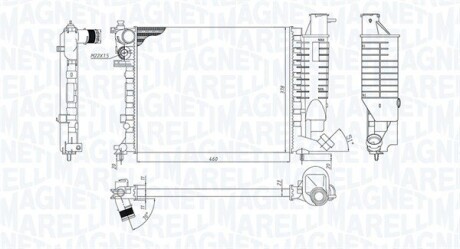 CITROEN Радиатор охлаждения Xsara,ZX 1.4/1.6 MAGNETI MARELLI 350213188500 (фото 1)