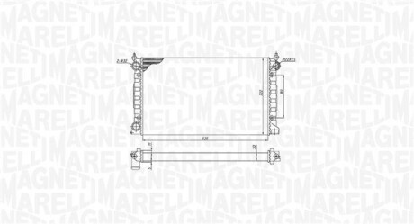 Радіатор двигуна VW PASSAT III (3A2/35I) 1,6 1,8 PASSAT VARIANT MAGNETI MARELLI 350213189600