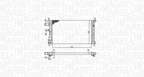 MAZDA радіатор охолодження 121,Ford Fiesta IV 1.3 95- MAGNETI MARELLI 350213190500