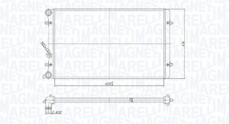 VW Радіатор охолодження GOLF IV 97- MAGNETI MARELLI 350213190800 (фото 1)