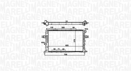 Радіатор OPEL ASTRA G -05 MAGNETI MARELLI 350213192300 (фото 1)