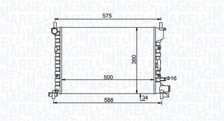 Радіатор FORD FIESTA IV 00- MAGNETI MARELLI 350213193300