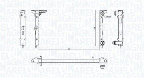 VW радіатор охолодження Seat Alhambra,Sharan, FORD Galaxy -06 MAGNETI MARELLI 350213194900