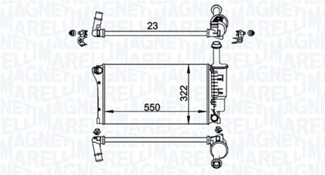 Радіатор FIAT Panda MAGNETI MARELLI 350213196200