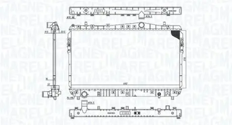 CHEVROLET радіатор Lacetti 1.4/1.8 03- MAGNETI MARELLI 350213197600
