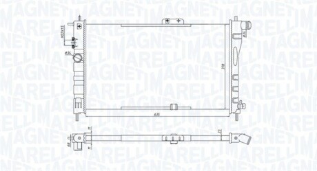 DAEWOO радіатор вод. охолодження Nexia 1.5 94- MAGNETI MARELLI 350213199800