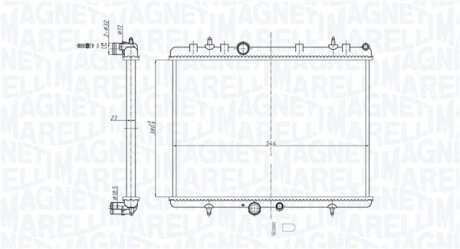 Радіатор CITROEN BERLINGO 02- MAGNETI MARELLI 350213209600