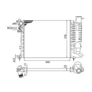 Радиатор двигателя VW T5 MAGNETI MARELLI 350213373003 (фото 1)