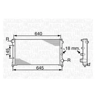 Радіатор FIAT NEW PANDA BENZ. A.C. [] MAGNETI MARELLI 350213382000
