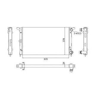 Радиатор двигателя FORD GALAXY II (WGR) 1,8T 2,0I 1,9TDI 04.2000-03.2006 SEAT ALHAMBRA II (7V8, 7V9) 1,8T 20V 2,0I [] MAGNETI MARELLI 350213844003 (фото 1)