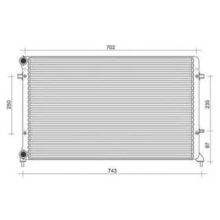 VW Радиатор охлаждения Audi A3,Caddy III,IV,Golf,Passat,Touran,Skoda Octavia MAGNETI MARELLI 350213853000