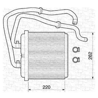 Радиатор печки iveco daily 2000- e3 MAGNETI MARELLI 350218072000
