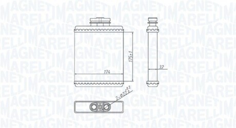 Радиатор печки MAGNETI MARELLI 350218412000