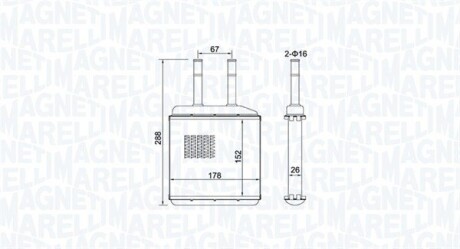 Радіатор пічки MAGNETI MARELLI 350218420000