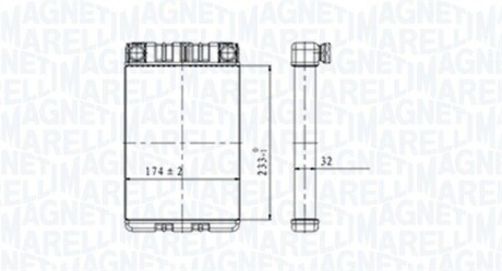 Радіатор пічки MAGNETI MARELLI 350218428000