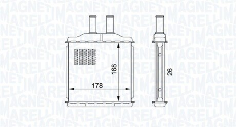 Радіатор пічки MAGNETI MARELLI 350218432000