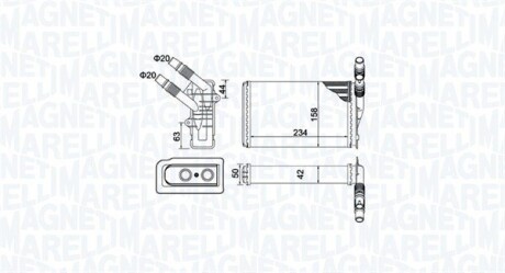 Радіатор пічки MAGNETI MARELLI 350218433000