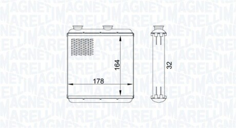 OPEL радіатор опалення Meriva MAGNETI MARELLI 350218434000