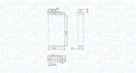 PEUGEOT радіатор опалення 206/307,Citroen C3 I,Xsara Picasso MAGNETI MARELLI 350218436000