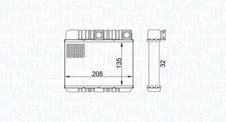 BMW радіатор опалення 3 E46,X3 E83 MAGNETI MARELLI 350218469000