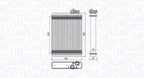 VW радіатор обігрівача AUDI A4/A5 1,8-4,2 07- MAGNETI MARELLI 350218471000