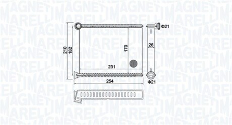 CITROEN радіатор опалення C3 Picasso,Peugeot 308 07- MAGNETI MARELLI 350218473000