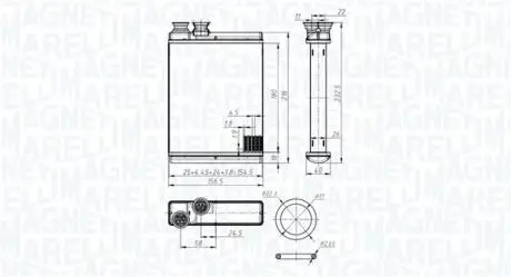Радіатор опалення C3/C4/DS3 09- MAGNETI MARELLI 350218486000