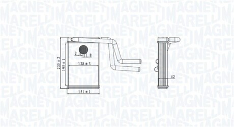 FORD радіатор опалення Mondeo I,II,III MAGNETI MARELLI 350218487000